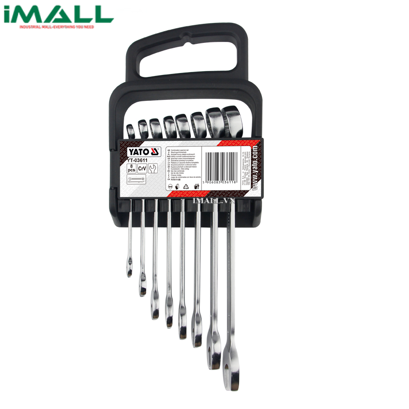 Bộ cờ lê vòng miệng 8 chi tiết Yato YT-03611 (8-19mm)