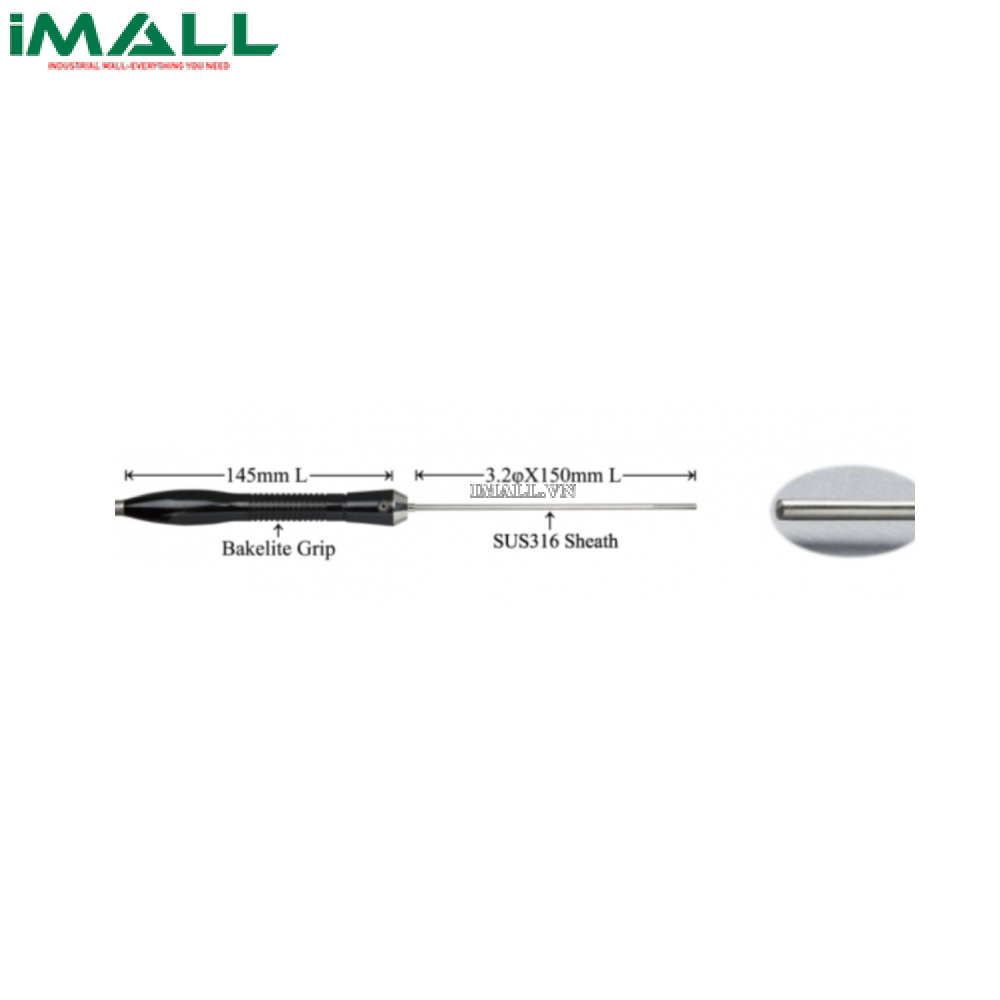 Đầu dò nhiệt độ RTD EZDO SH005 (800 °C, Kiểu K, 0.75 class)