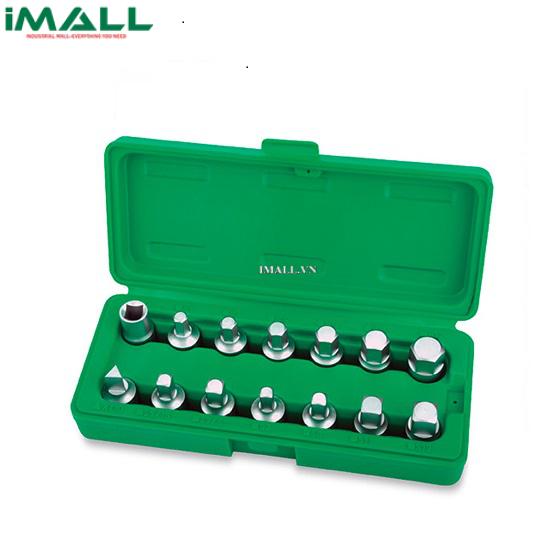 Bộ tuýp mở ốc nhớt Cac te, cầu, hộp số 14 món TOPTUL JGAI1402 (3/8 inch)