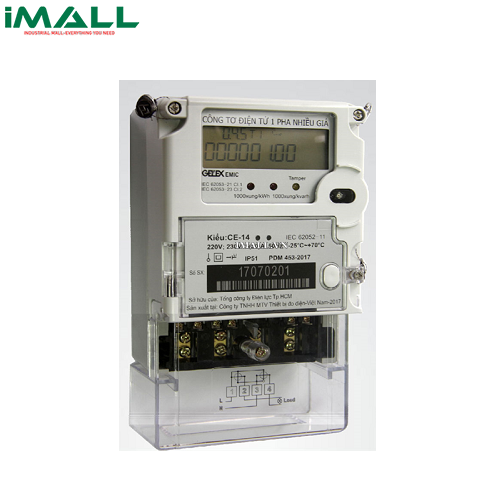 Công tơ điện tử 1 pha nhiều biểu giá EMIC CE-14