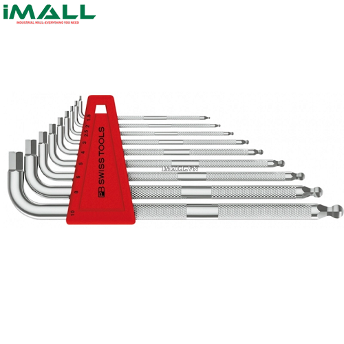 Bộ Lục Giác Knurled Đầu Bi 9 Cây 1.5-10mm PB Swiss Tools PB 3212.LH-10