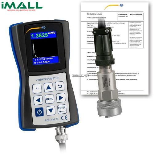 Máy phân tích rung động (0~200 m / s²; 0~200 mm / s; 0~2000 μm) PCE VM 20-ICA
