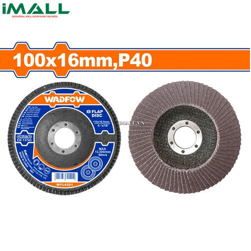 Nhám xếp nâu 100x16mm, P80 Wadfow WYL4303