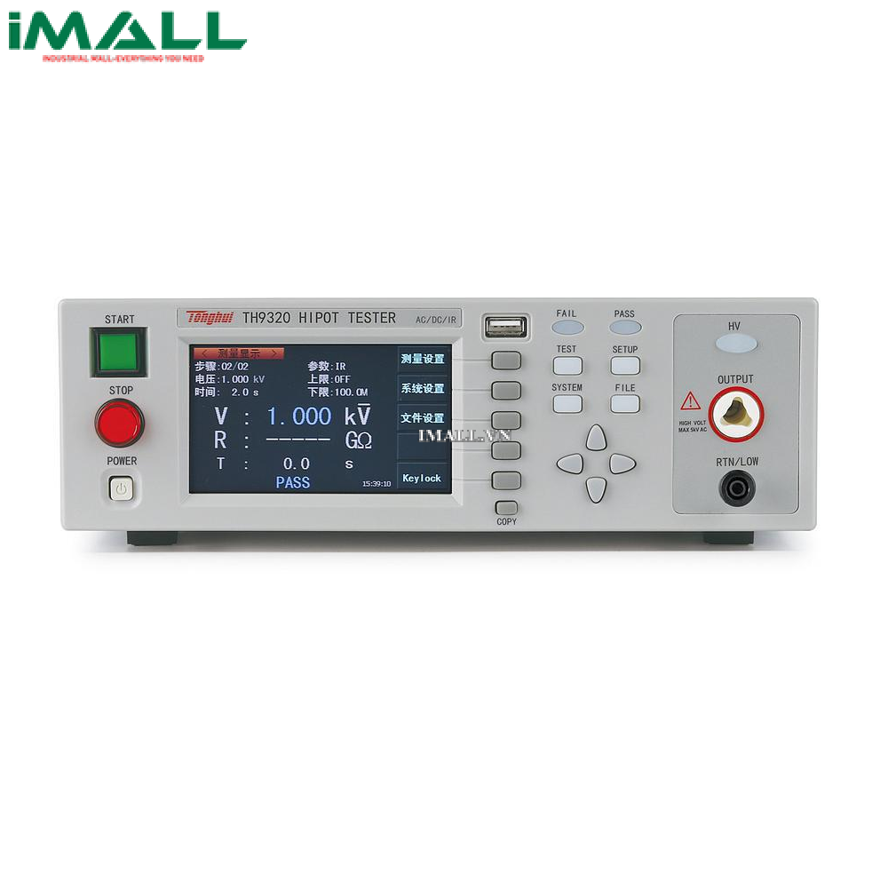Máy kiểm tra Hipot Tonghui TH9320 (AC: 0.05~5.00kV; DC: 0.05~6.00kV)