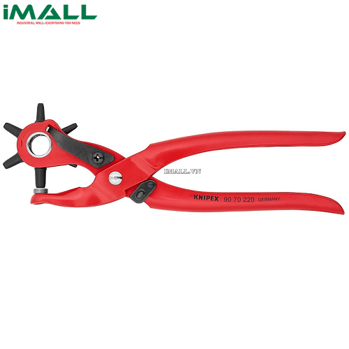 Dụng Cụ Bấm Lỗ Da (Revolving Punch Pliers) Từ Ø 2.0 - 5,0mm Knipex 90 70 220 SB