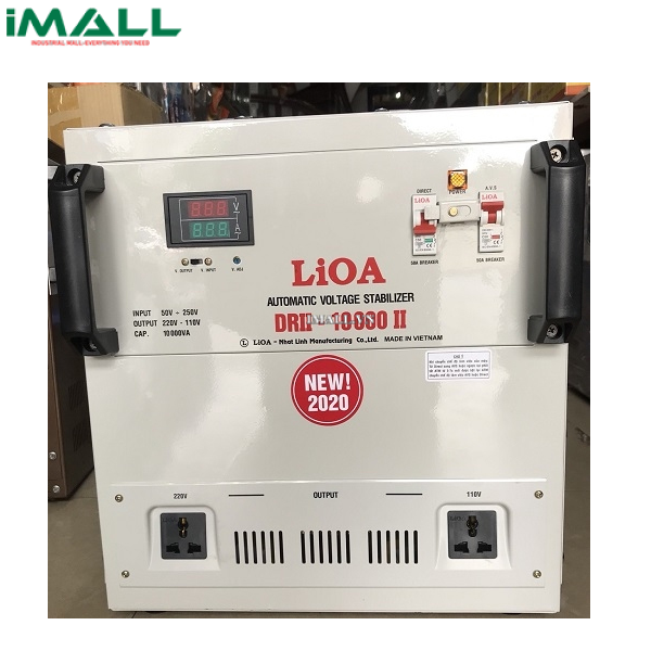 Ổn áp 1 pha Lioa DRII 10000II 10KVA (Dải điện áp đầu vào 90V - 250V)