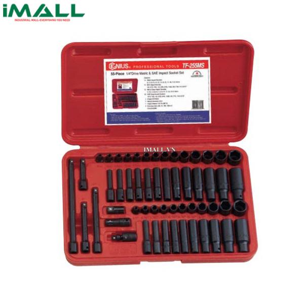 Bộ Khẩu 1/4" GENIUS TF-255MS ( 55 Chiếc 3mm~13mm Và 1/8"~9/16")