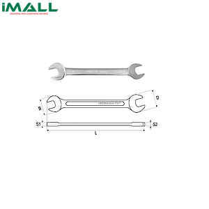Cờ lê 2 đầu miệng loại ngắn hệ mét Yato YT-01322 (46x50mm)