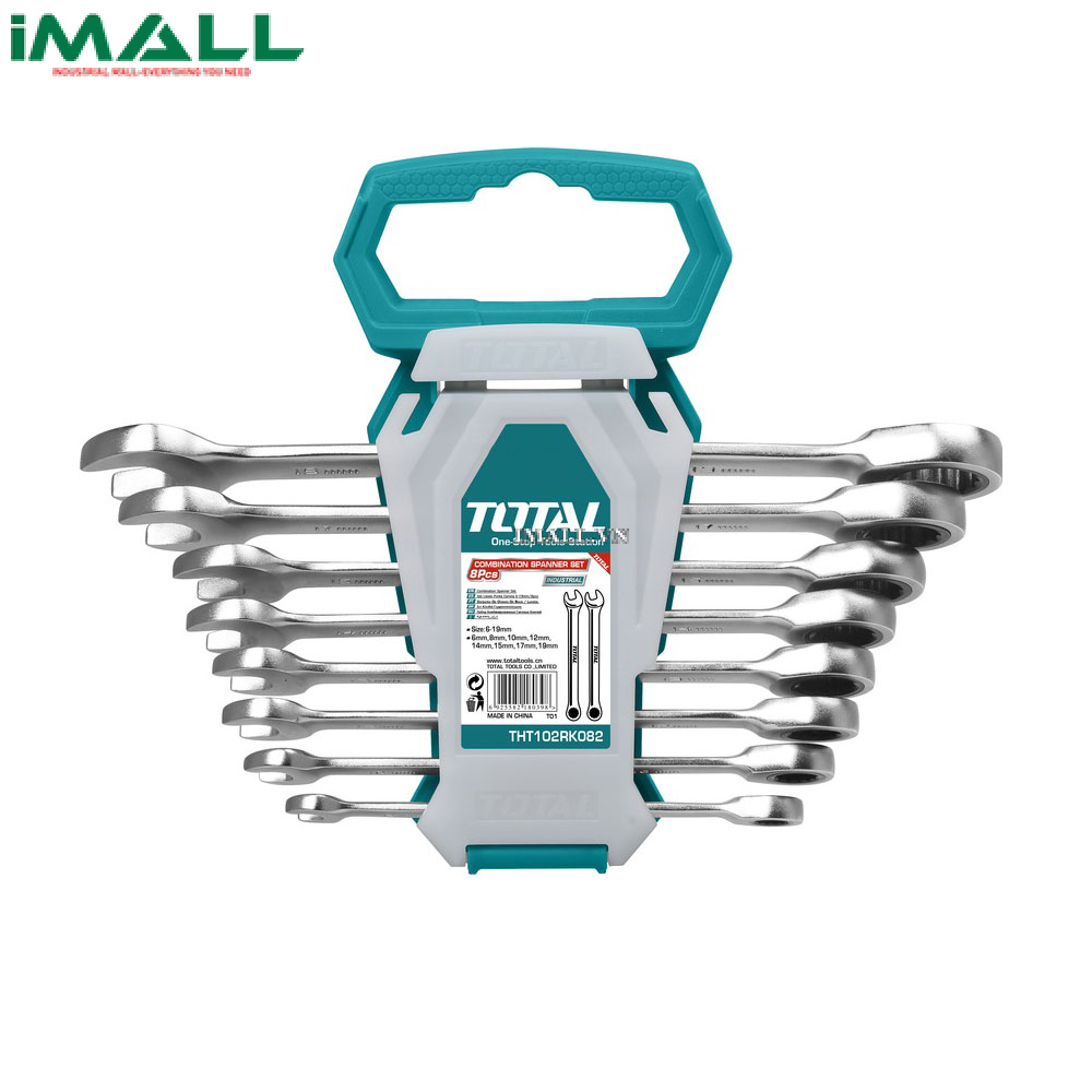 Bộ cờ lê vòng miệng 8 chi tiết (8-19mm) Total THT102RK086