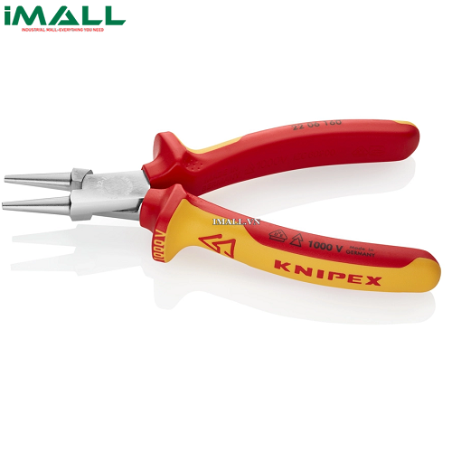 Kìm Uốn Thép Mũi Tròn Round Nose Pliers Knipex 22 06 160