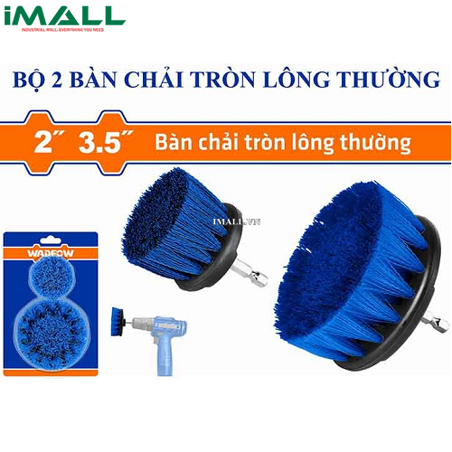 Bộ 2 bàn chải tròn lông thường Wadfow WND2401
