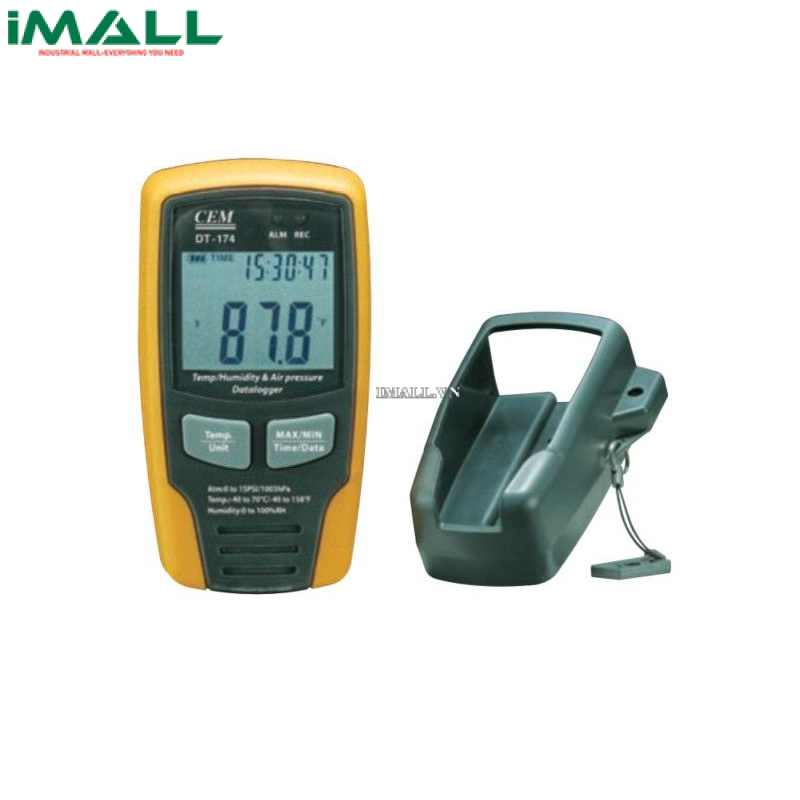 Bộ ghi dữ liệu nhiệt độ, độ ẩm, áp suất không khí CEM DT-174 (-40~70°C, 0~100%RH, 0~30PSI)
