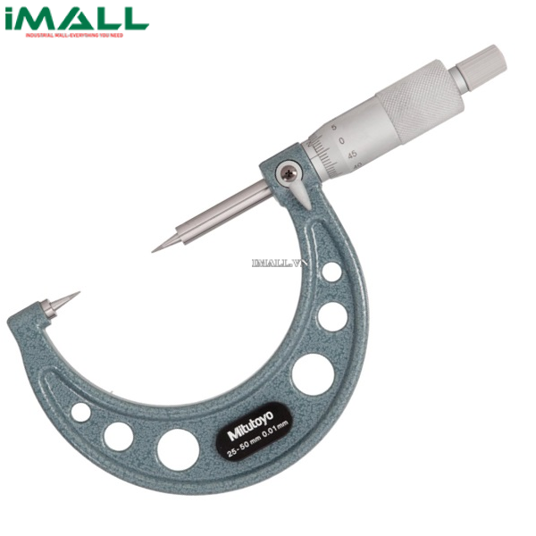 Panme đo ngoài cơ khí đầu nhọn (đầu típ car-bon) Mitutoyo 112-166 (25-50mm/ 0.01mm)