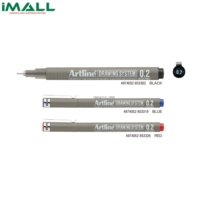 Bút lông kim màu đen Artline Drawing System EK-232N (0.2mm)