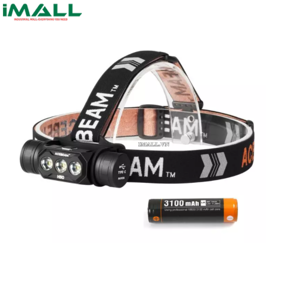 Đèn Pin Đội Đầu ACEBEAM H50 (ACEH50NF, LED NICHIA, 1210 Lm, 121m, kèm PIN 18650)