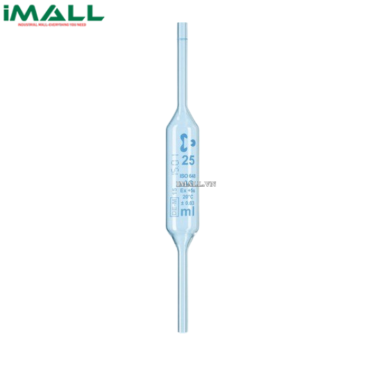 Ống hút bầu 1 vạch 30ml, vạch xanh, class AS, dạng thẳng Duran 233393008