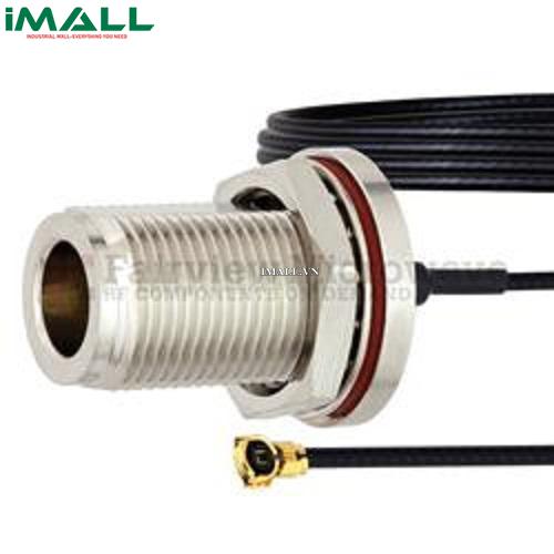 Cáp N Female Bulkhead - HMCX32 1.2 Plug Fairview FMCA1015 ( 0.81mm Coax; 3 GHz )