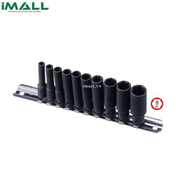 Bộ Khẩu Loại Dài Dùng Cho Súng 1/4" GENIUS TD-210S (10 Chiếc 3/16"~9/16")
