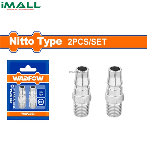 Bộ 2 đầu nối hơi nhanh 1/4" Wadfow WQP2953
