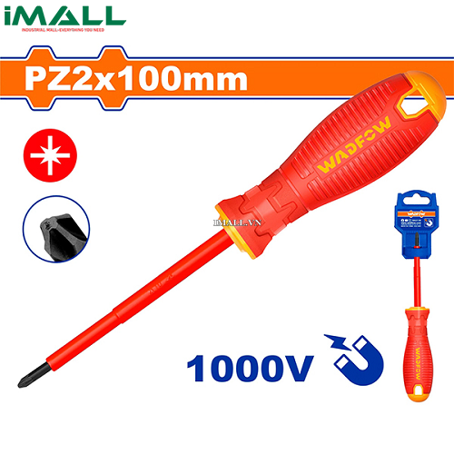 Tua vít hoa thị cách điện PZ2x100mm Wadfow WSD7274