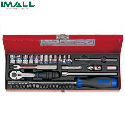 Bộ tuýp 39 chi tiết hệ mét Kingtony 2540MR (1/4")