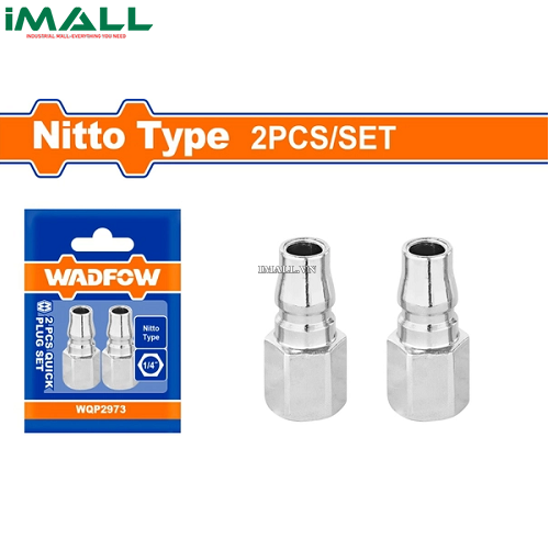 Bộ 2 đầu nối hơi nhanh 1/4" Wadfow WQP2973