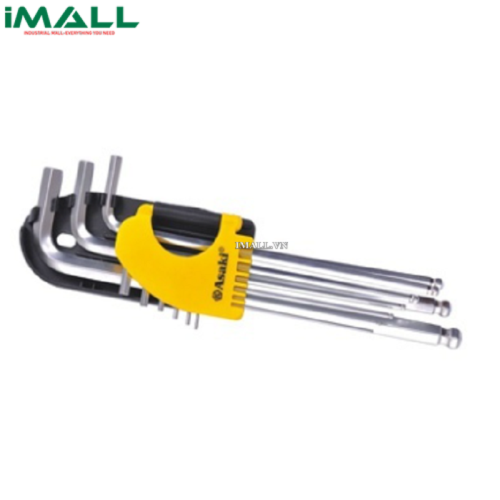 Bộ lục giác đầu bi 9 cây Asaki AK-7402 (1.5-10mm)