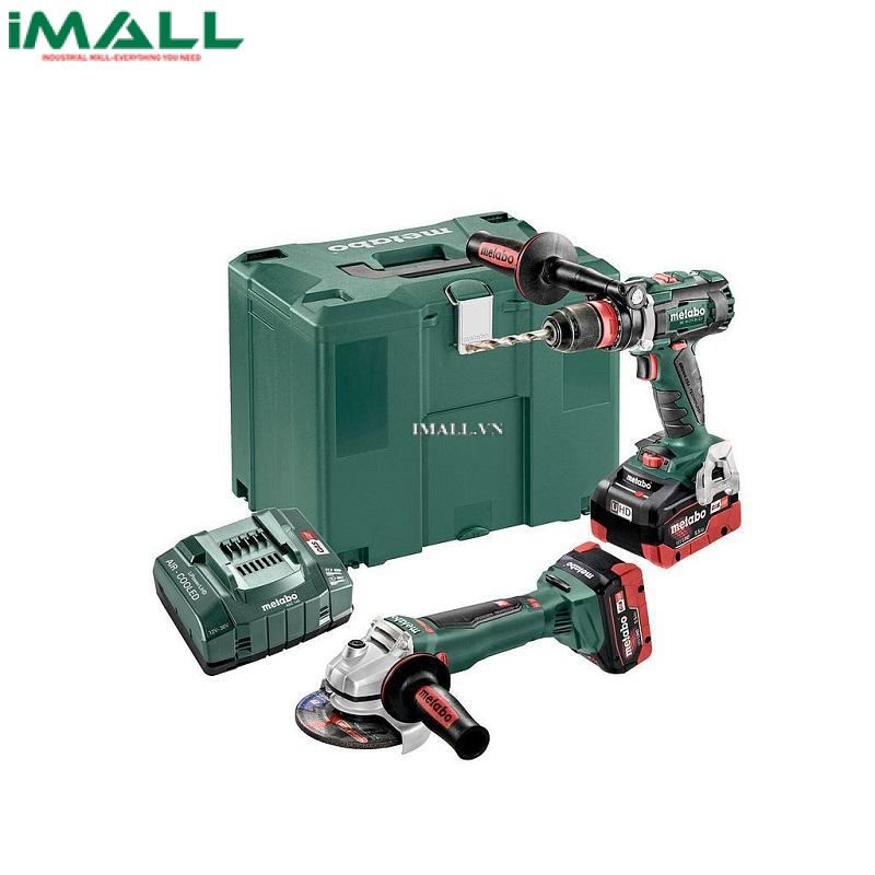 Bộ máy máy mài + máy khoan bắt vít không dây METABO COMBO SET 2.4.5 18 V BL LIHD (BSLTX+WB ) (685094000)