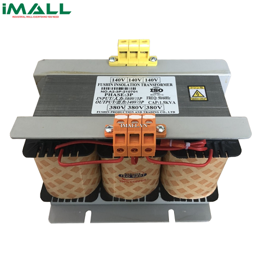 Cách ly 3P 380V/140V 1.5KVA-Dây Đồng Fushin BTA2-3P-1.5K