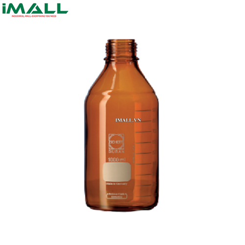 Chai trung tính nâu, 500ml (nắp xanh + vòng đệm) Duran 218064455