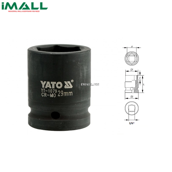 Khẩu mở ốc cho súng Yato YT-1079 (3/4", 29mm)