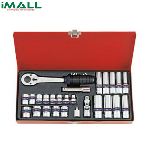 Bộ tuýp 26 chi tiết hệ mét Kingtony 3027MR (3/8”)