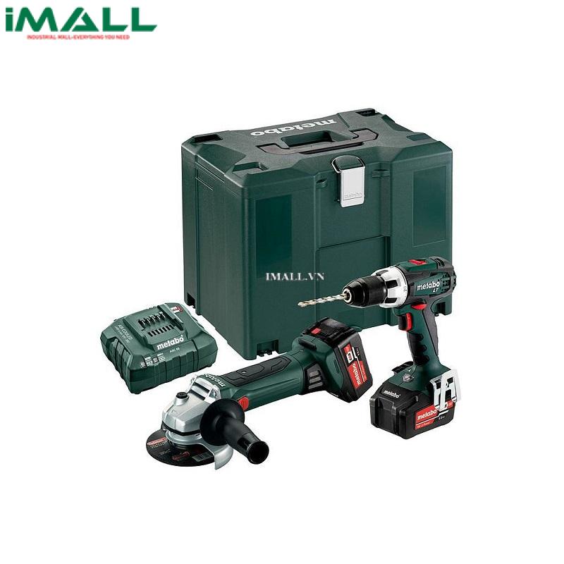 Bộ máy mài + máy khoan bắt vít không dây METABO COMBO SET 2.4.1 18 V (BSLT+W18) (685038000)