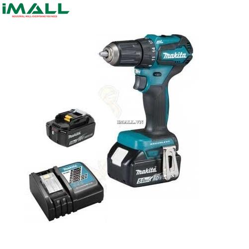 Máy khoan vặn vít dùng pin Makita DDF483RTE (18V:5Ah)