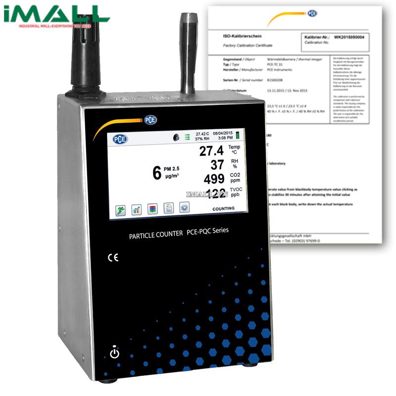 Máy đếm hạt tiểu phân trong không khí PCE PQC 22EU (0.3~ 25 μm, Calibration Certificate)