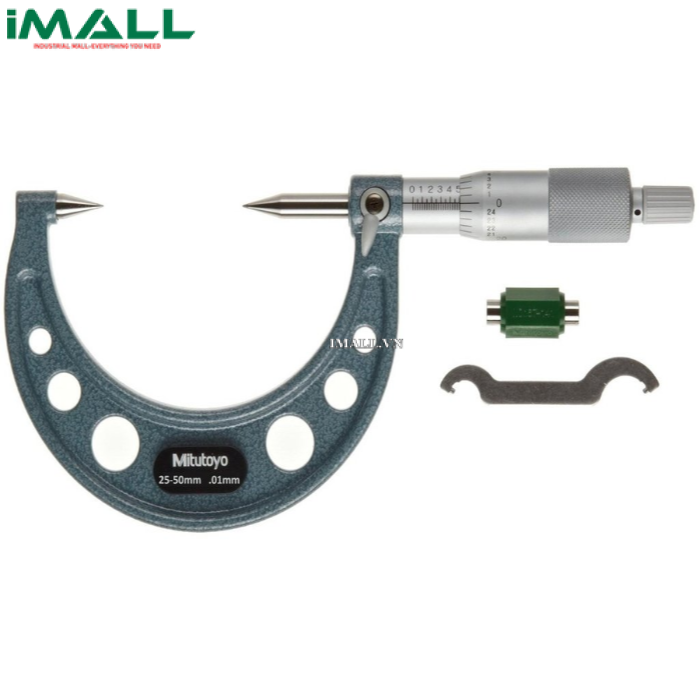 Panme đo ngoài cơ khí đầu nhọn Mitutoyo 112-156 (75-100mm/ 0.01mm)
