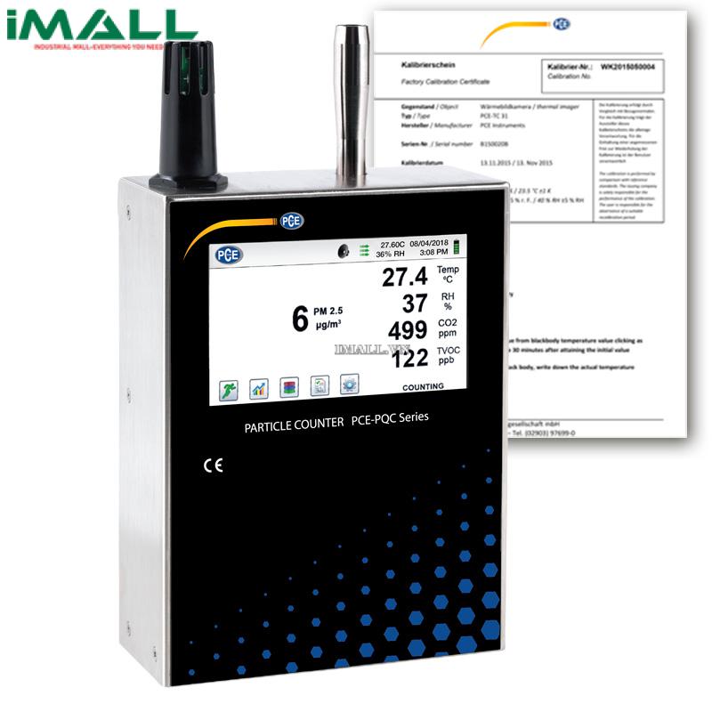 Máy đếm hạt tiểu phân trong không khí PCE PQC 35EU (0.3~25 μm, Calibration Certificate)