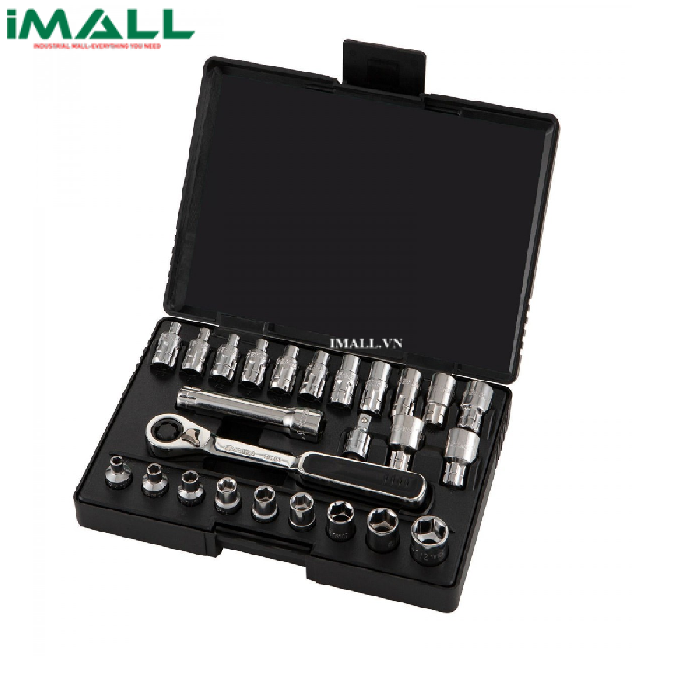 Bộ tuýp 25 chi tiết/ cần tự động ( hệ mét/inch) SATA 09131 (1/4")