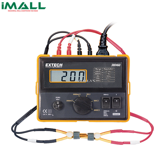 Máy đo điện trở Milliohm Extech 380462 (nguồn 220V AC)