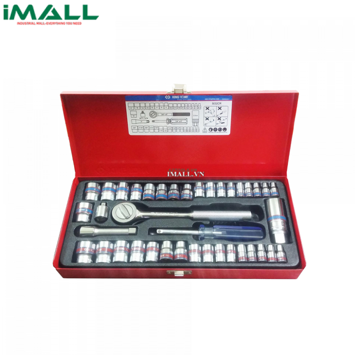 Bộ tuýp 39 chi tiết Kingtony 5032CR (3/8”); &amp;amp(1/4”)
