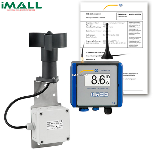 Máy đo tốc độ gió (4~180 km/h, kèm Certificate ISO) PCE WSAC 50W 24-ICA