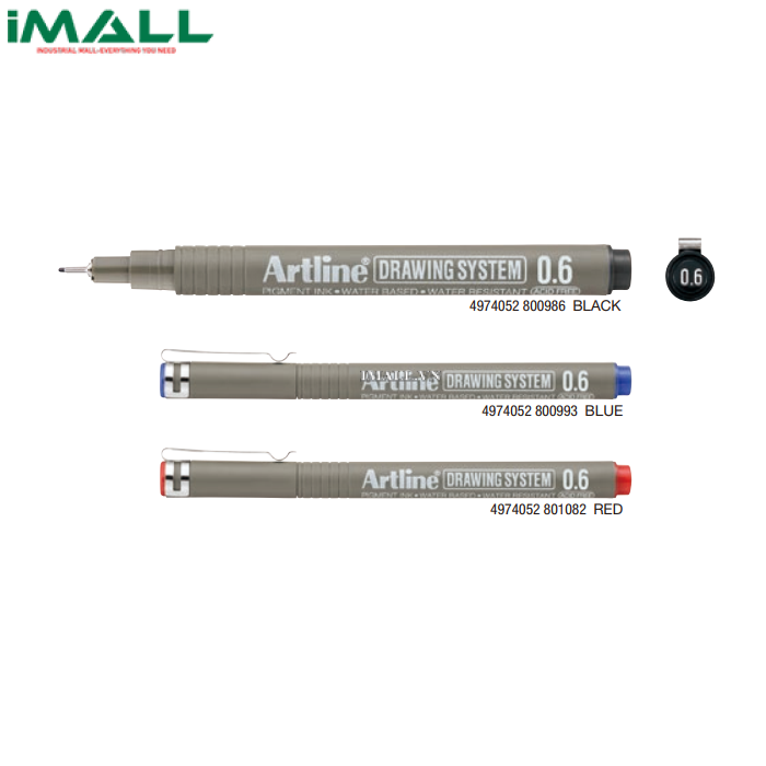 Bút lông kim màu đỏ Artline Drawing System EK-236N (0.6mm)