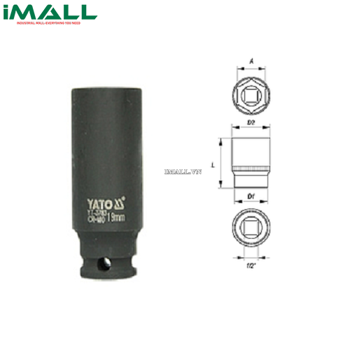 Khẩu rời dài Yato YT-3783 (3/8", 19mm)