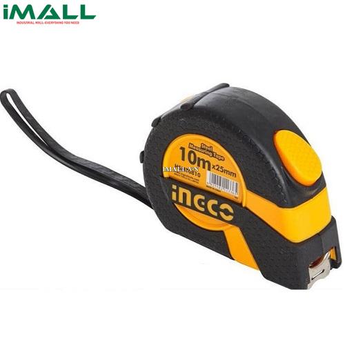 Thước cuộn thép nền vàng (10m x 25mm) INGCO HSMT0810