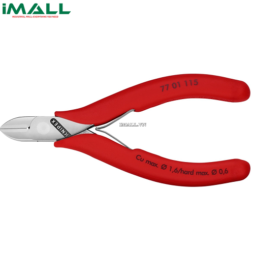 Kìm Cắt Linh Kiện Điện Tử Lưỡi Cắt Tôi Cứng 62HRC Knipex 77 01 115