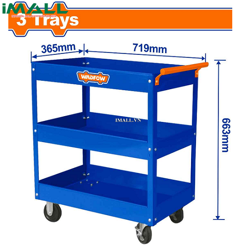 Xe đẩy đựng đồ nghề 3 ngăn719x365x663mm Wadfow WCS1A13