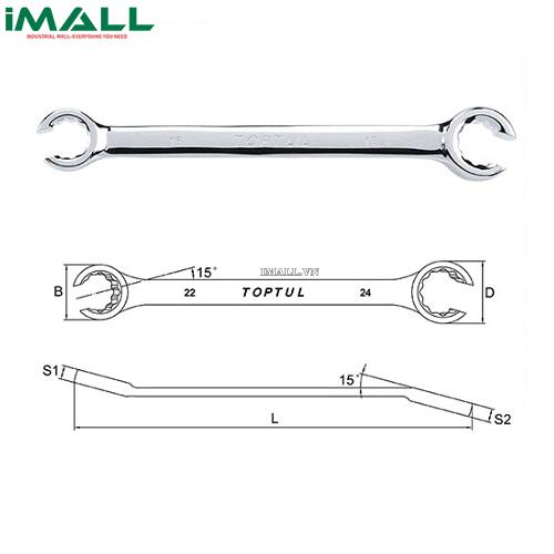 Cờ lê 2 đầu miệng TOPTUL AEAA2224