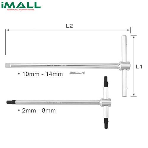 Tuýp chữ T đầu lục giác Toptul AGDB2E13
