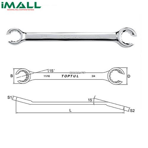 Cờ lê 2 đầu miệng TOPTUL AFAA2224