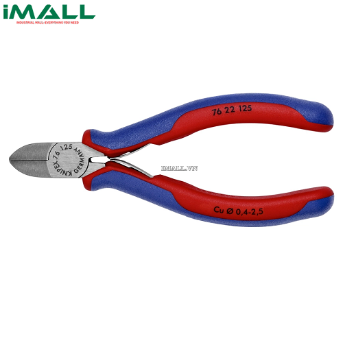 Kìm Cắt Linh Kiện Vật Liệu Mềm Lưỡi Cắt Bằng, Flush Cut Knipex 76 22 125